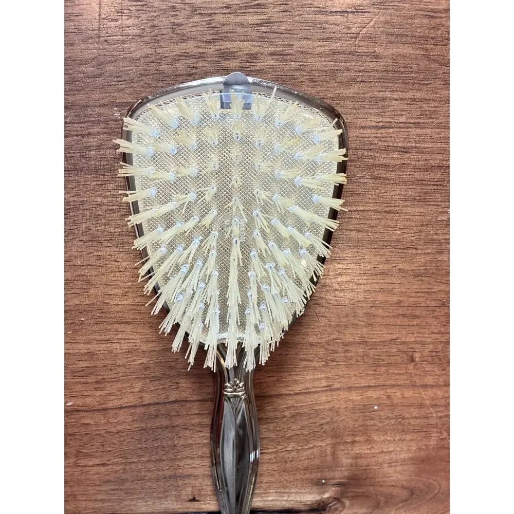 Vintage Gold Art floral ornate Deco Hair Brush